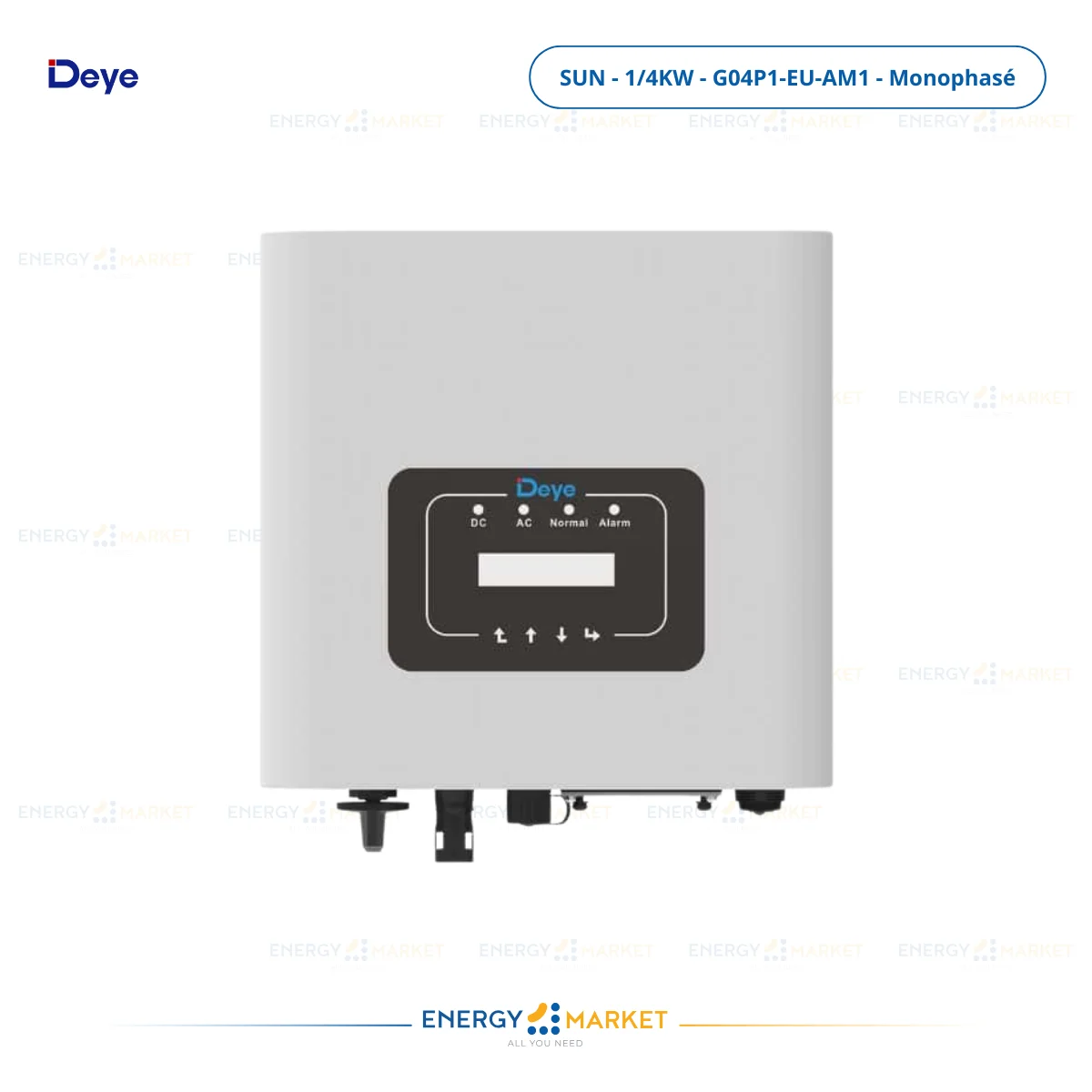 Onduleur Deye SUN‑1 / 4 kW – Modèle G04P1‑EU‑AM1 – Monophasé