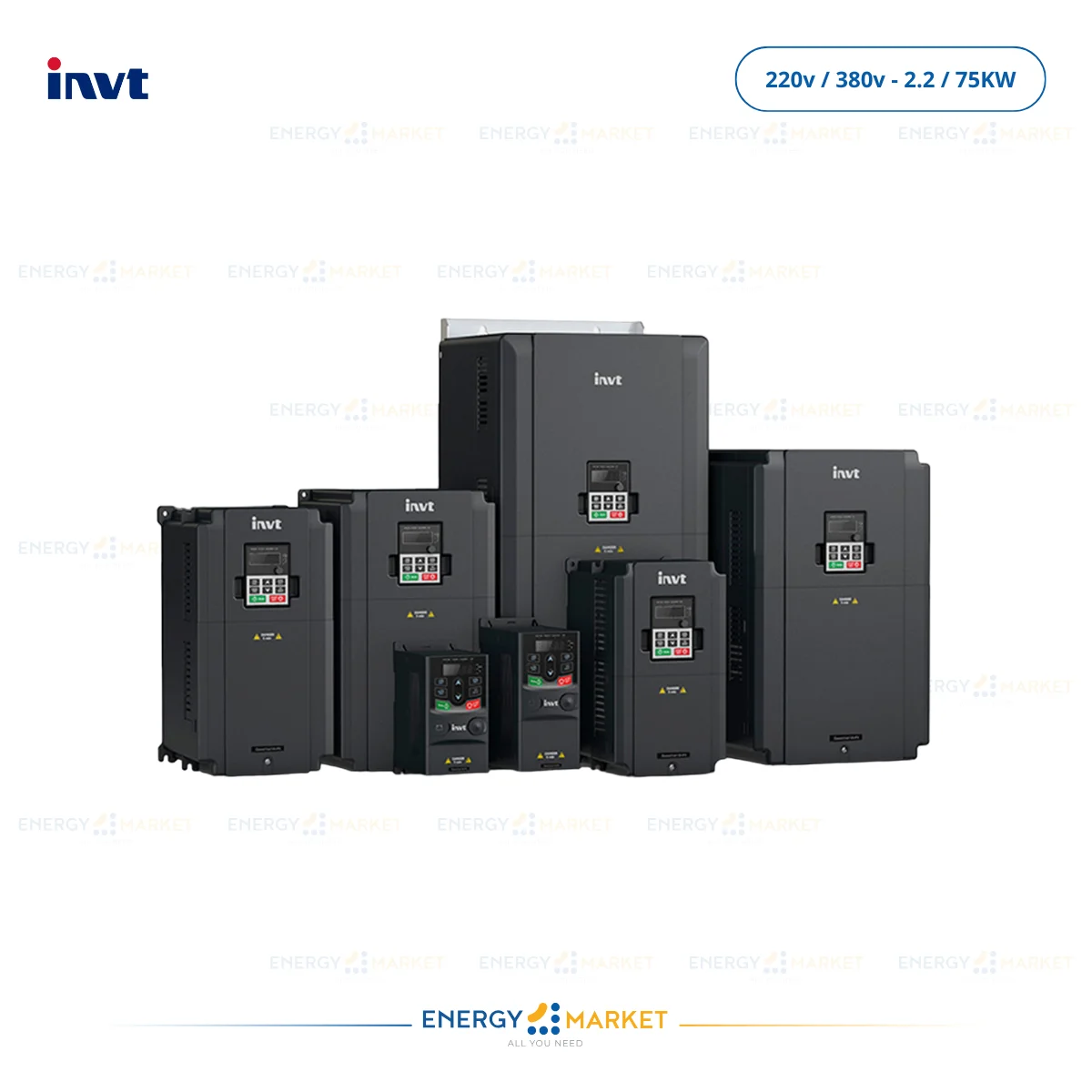 Variateur solaire INVT 220v-380v 2.2kw-4kw-7.5kw-11kw-15kw-18,5kw-22kw-30kw-37kw-45kw-55kw-75kw
