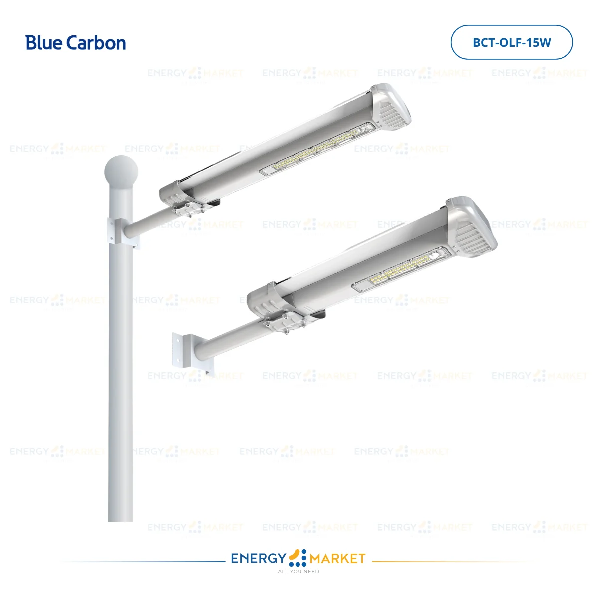 Lampe de jardin solaire intégrée 15W
