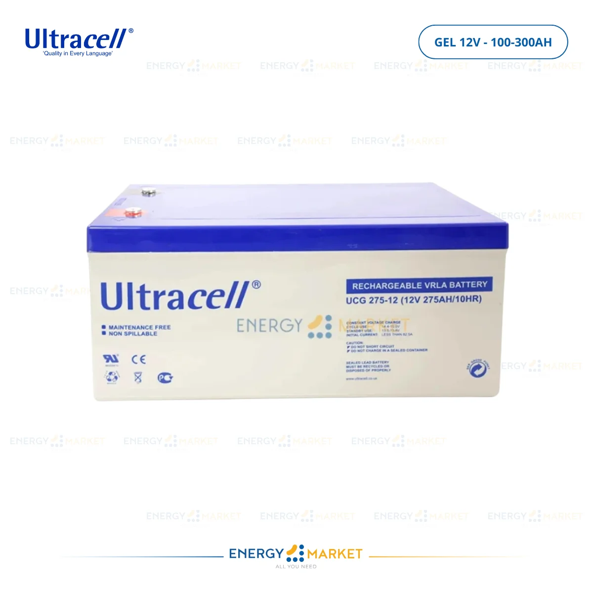 Batterie solaire Ultracell GEL 12v